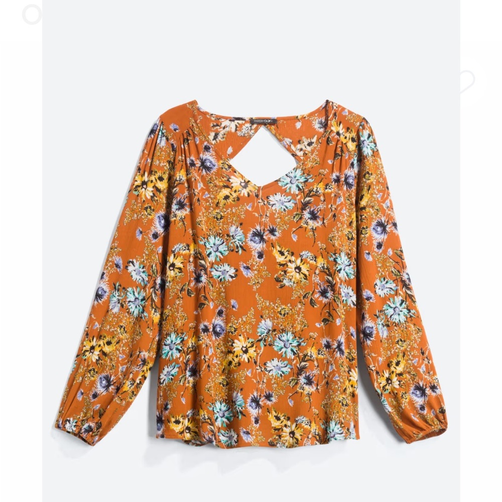 Papermoon Orange Floral Blouse